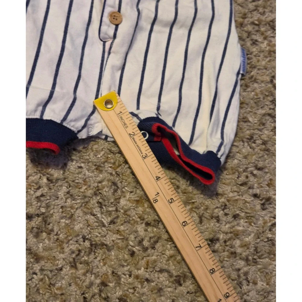 Vtg Rookie League Atlanta Braves Bodysuit Hat Set Baby Size 3-6M White Red Blue